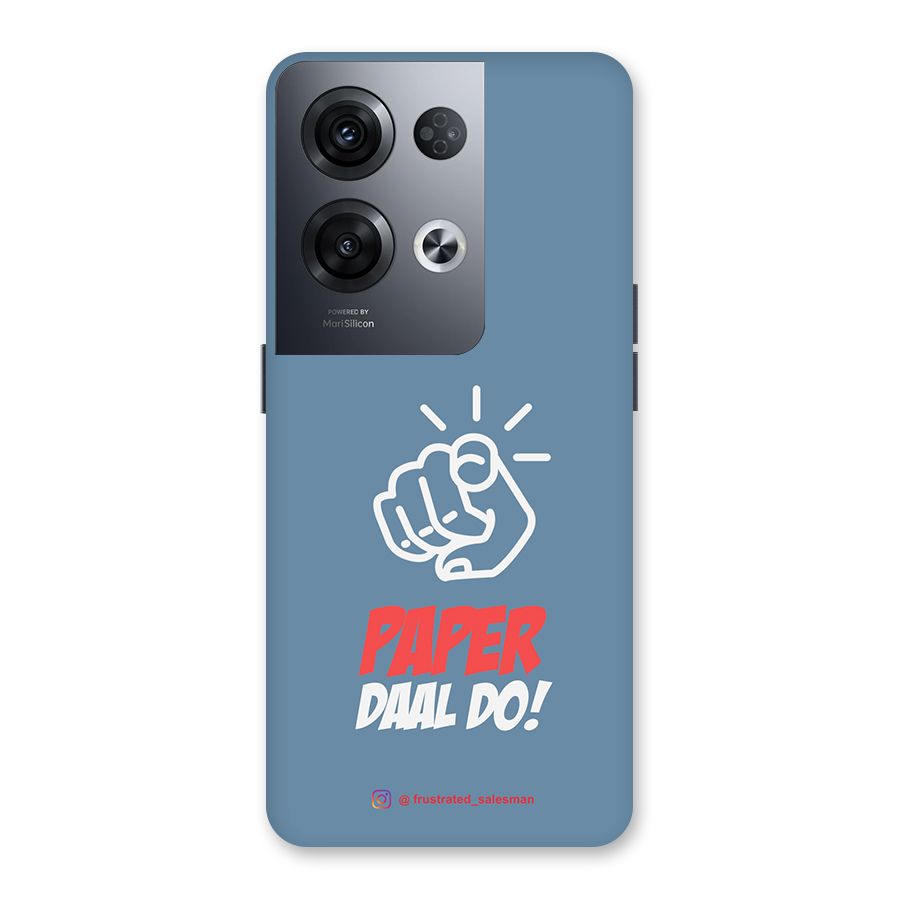 Paper Daal Do SteelBlue Back Case for Oppo Reno8 Pro 5G