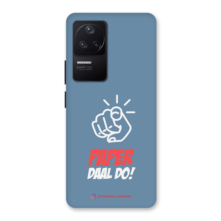 Paper Daal Do SteelBlue Back Case for Poco F4 5G