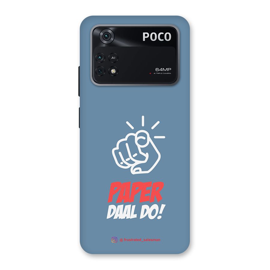 Paper Daal Do SteelBlue Back Case for Poco M4 Pro 4G