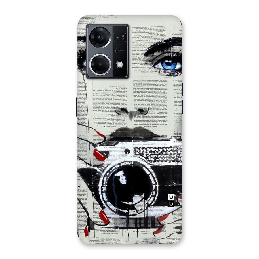 Paper Face Beauty Glass Back Case for Oppo F21 Pro 5G