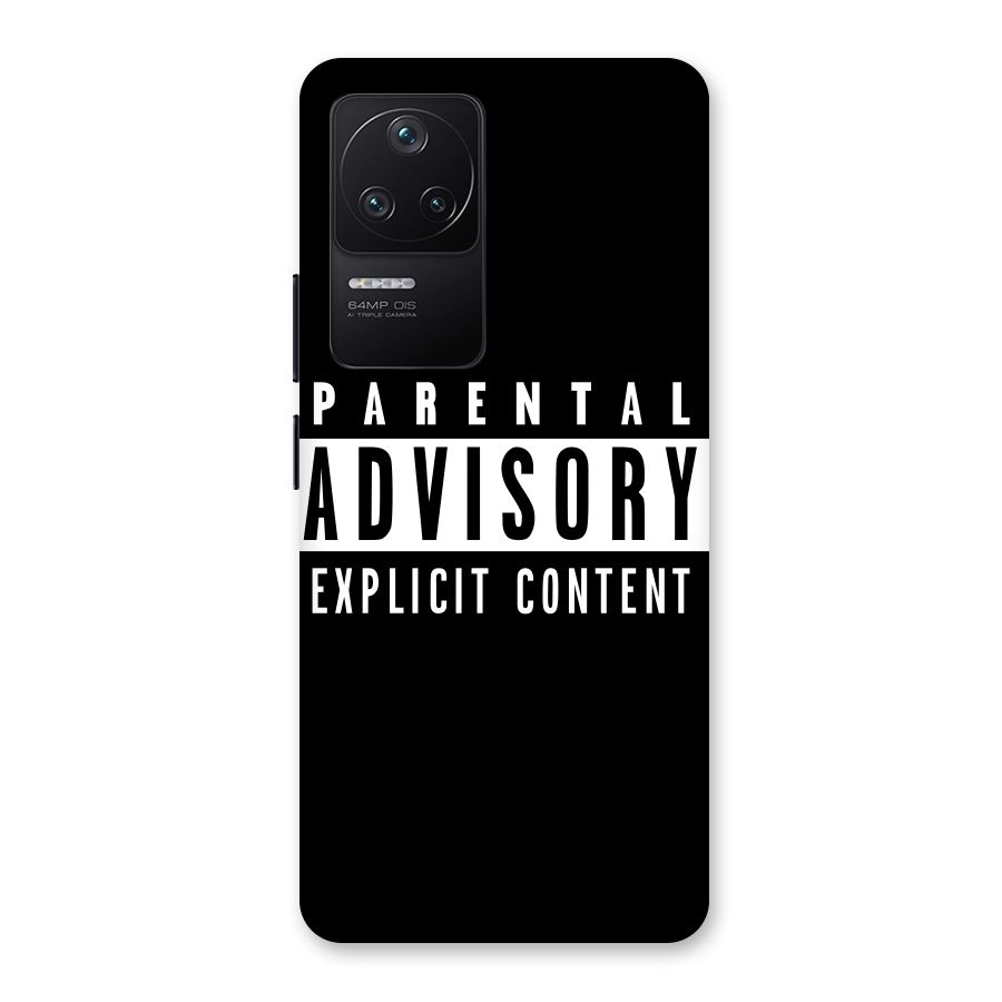 Parental Advisory Label Back Case for Poco F4 5G