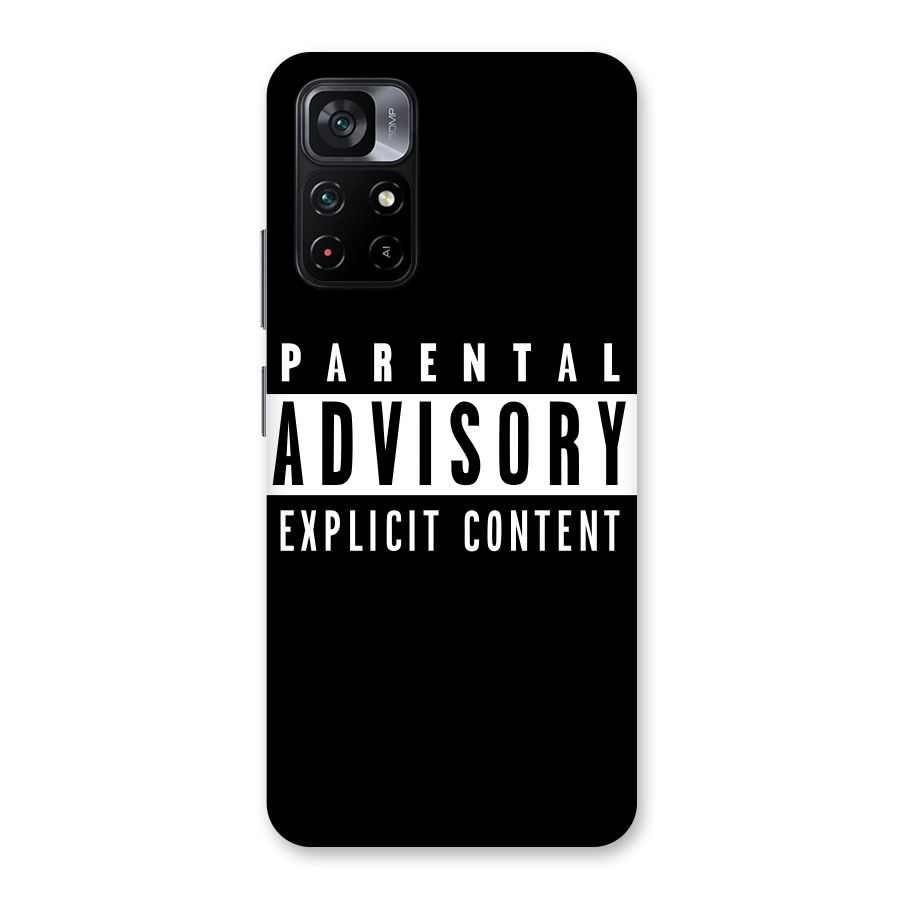 Parental Advisory Label Back Case for Poco M4 Pro 5G