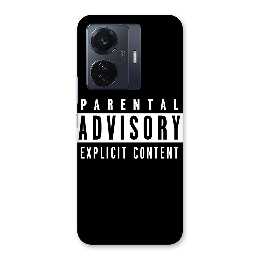 Parental Advisory Label Back Case for Vivo T1 Pro