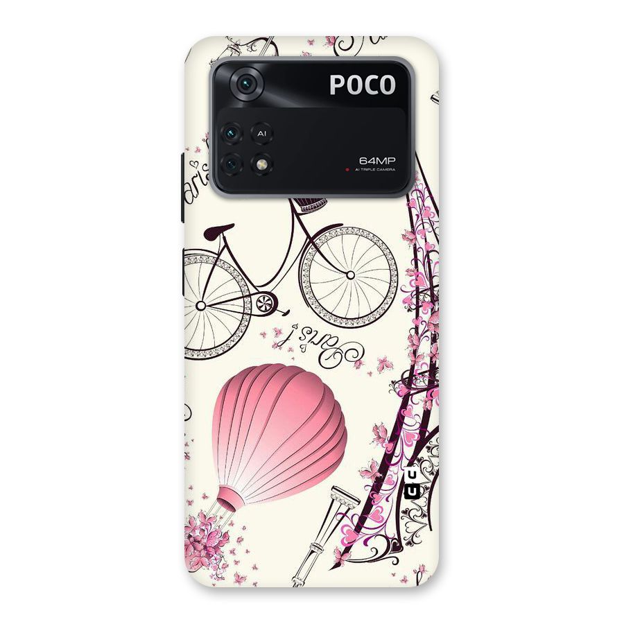 Paris Clipart Back Case for Poco M4 Pro 4G