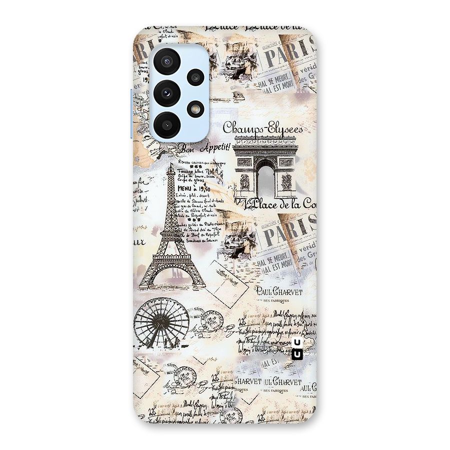 Paris Paper Back Case for Galaxy A23