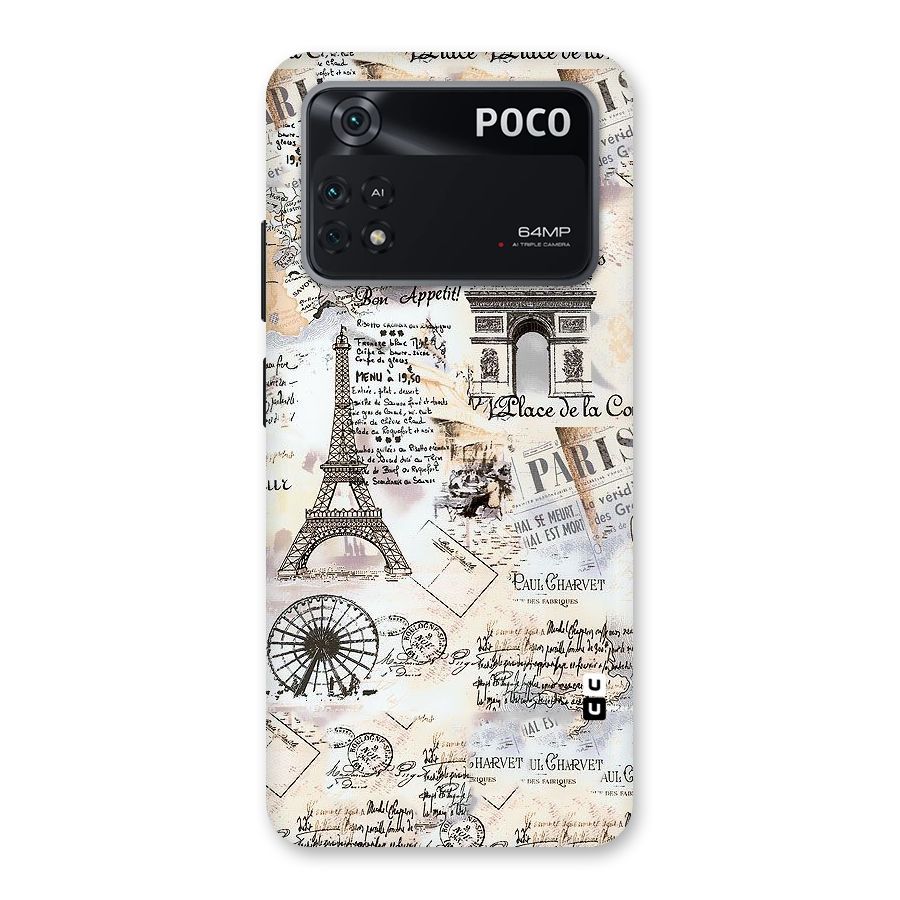Paris Paper Back Case for Poco M4 Pro 4G