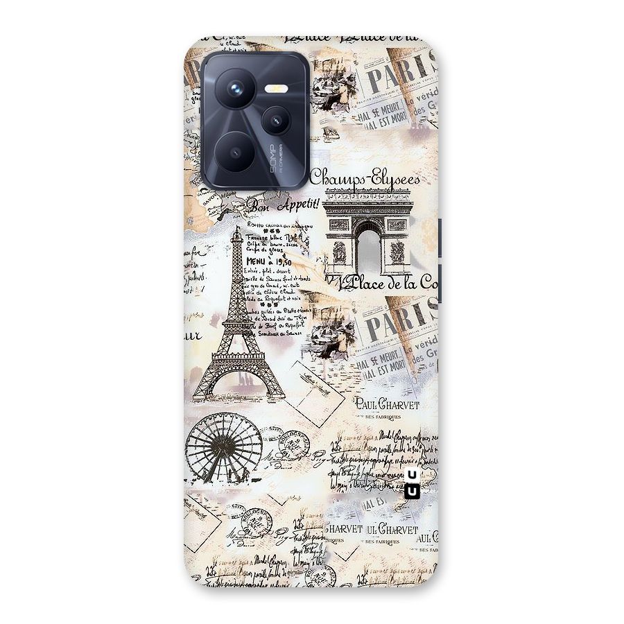 Paris Paper Back Case for Realme C35