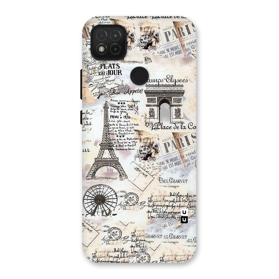 Paris Paper Back Case for Redmi 9 Activ