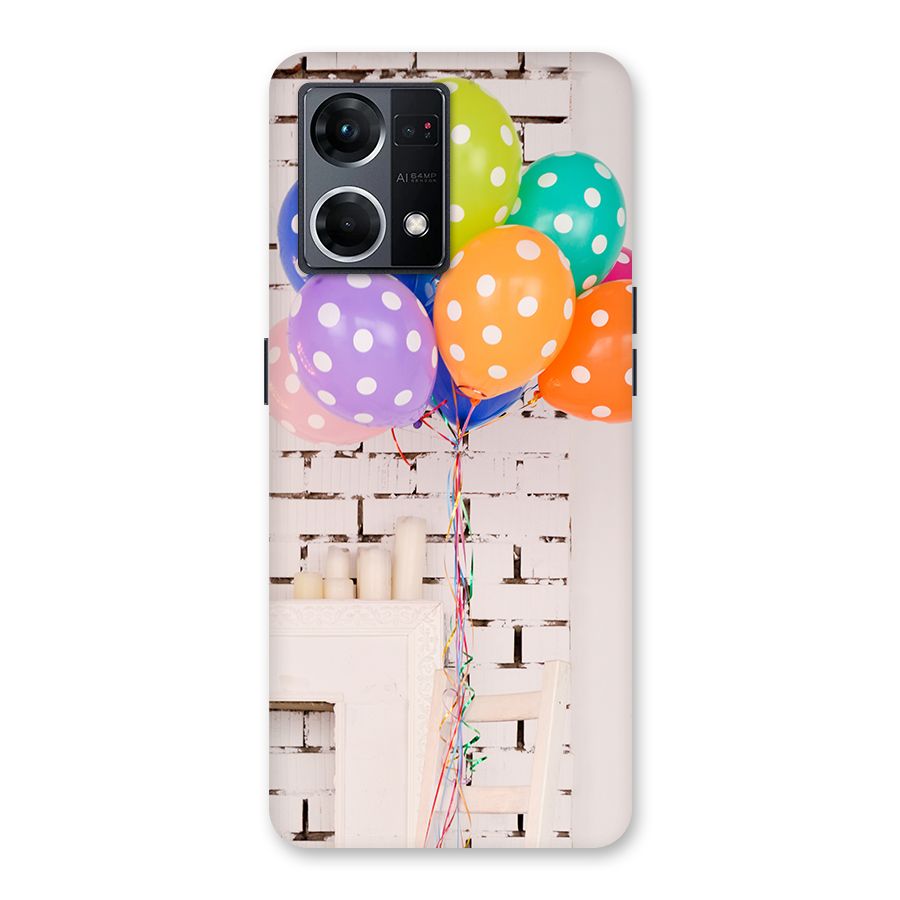 Party Balloons Glass Back Case for Oppo F21 Pro 5G
