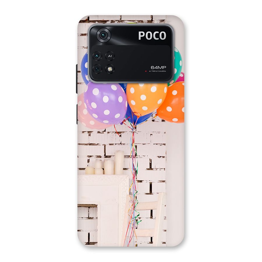 Party Balloons Back Case for Poco M4 Pro 4G