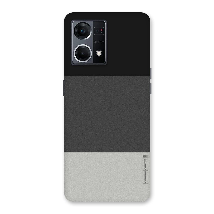Pastel Black and Grey Glass Back Case for Oppo F21 Pro 5G