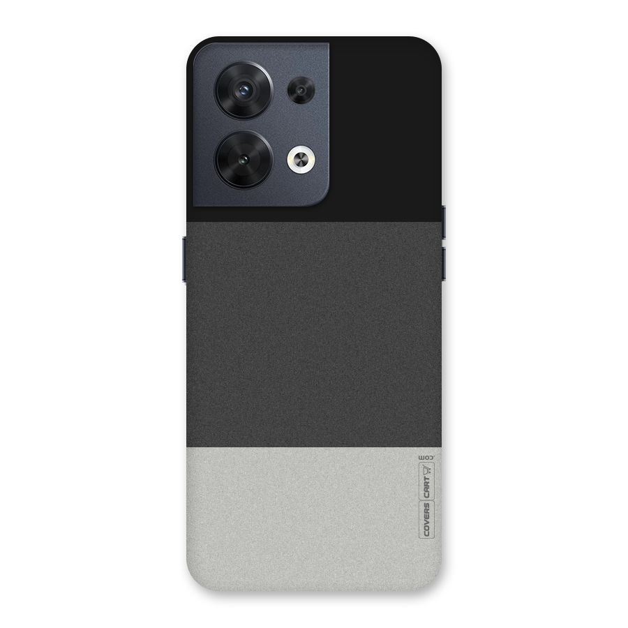 Pastel Black and Grey Back Case for Oppo Reno8 5G