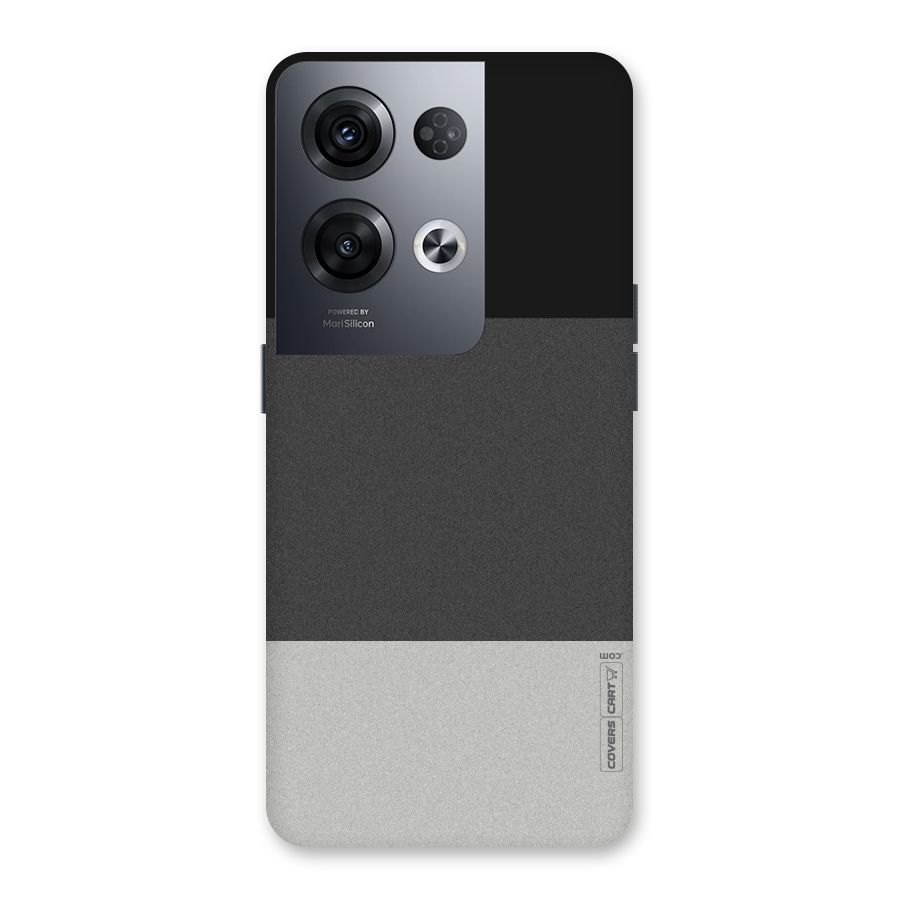 Pastel Black and Grey Back Case for Oppo Reno8 Pro 5G