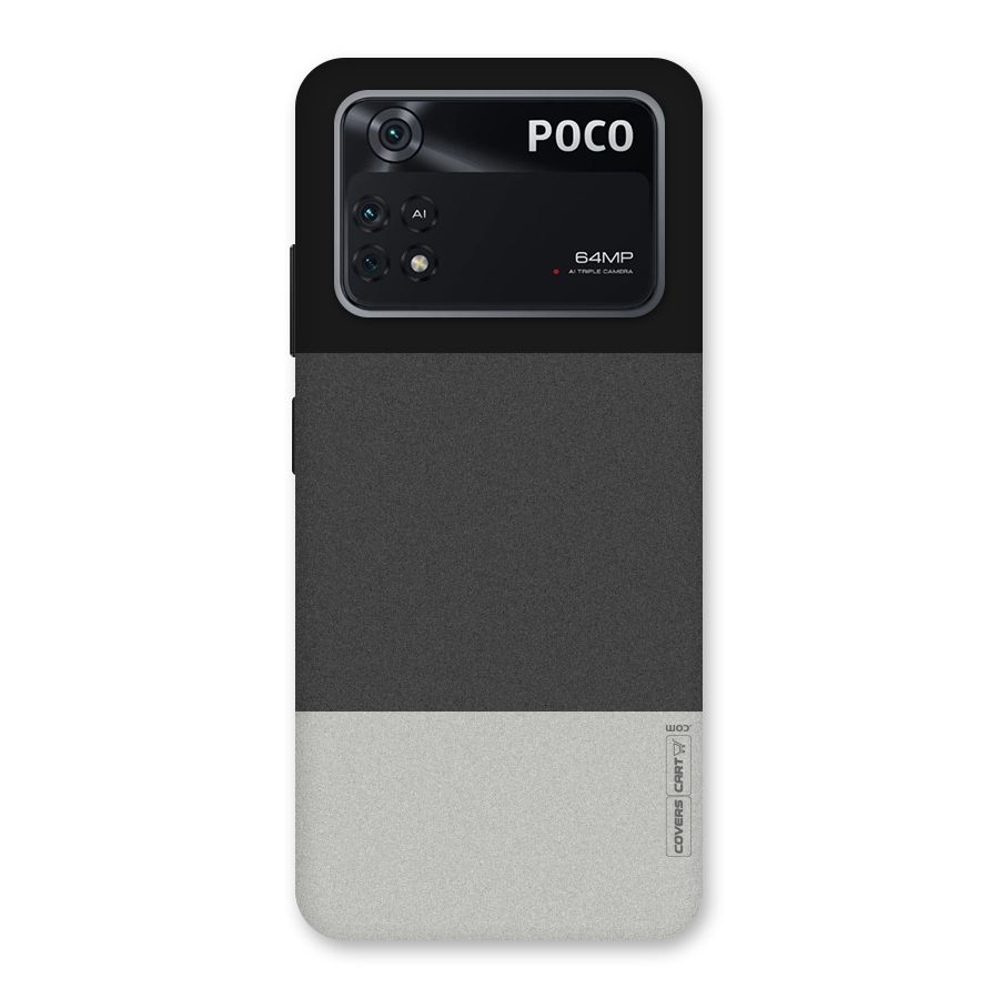 Pastel Black and Grey Back Case for Poco M4 Pro 4G