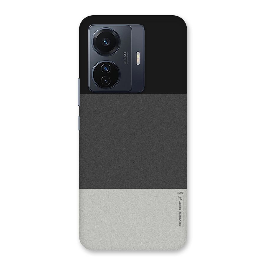 Pastel Black and Grey Back Case for Vivo T1 Pro