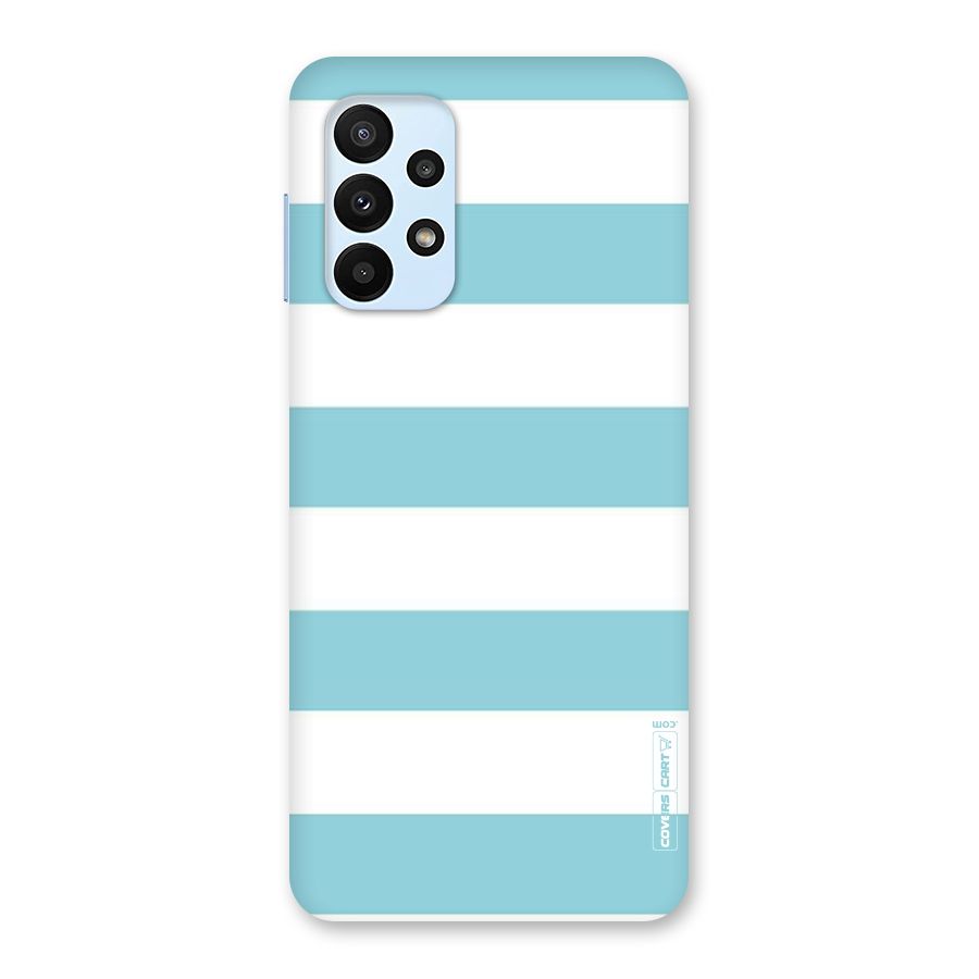 Pastel Blue White Stripes Back Case for Galaxy A23