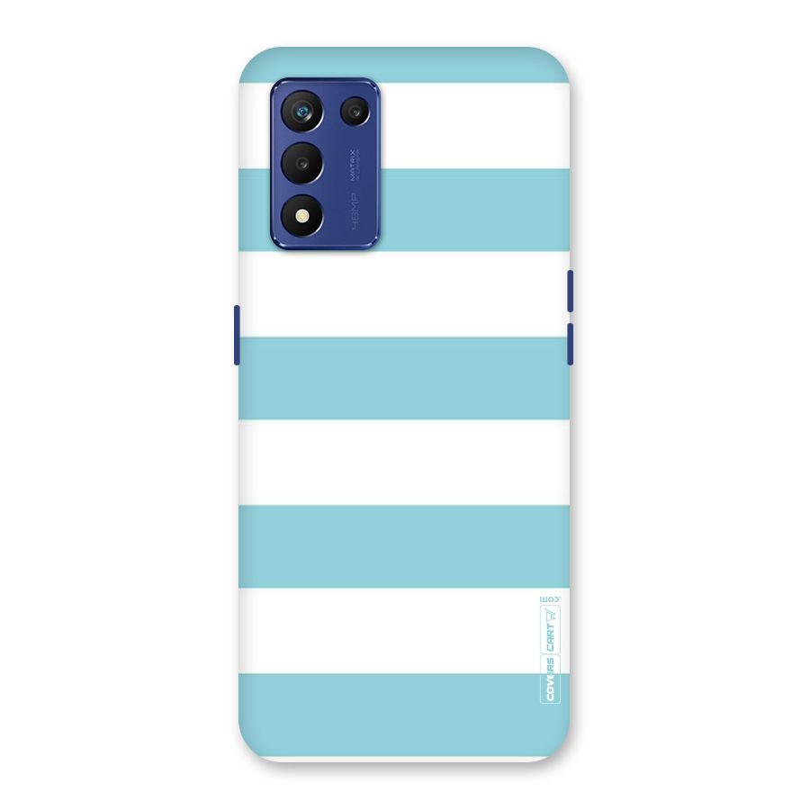 Pastel Blue White Stripes Back Case for Realme 9 5G Speed