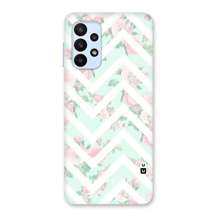 Pastel Floral Zig Zag Back Case for Galaxy A23