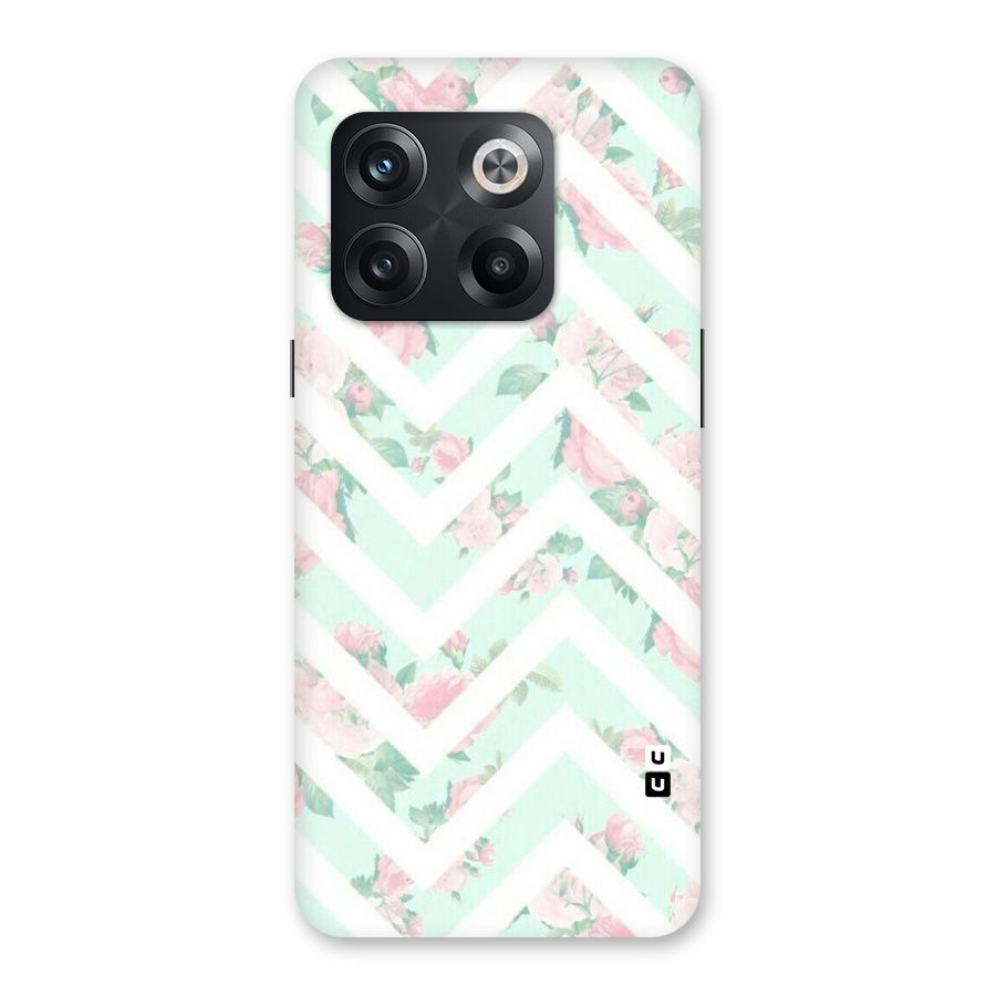 Pastel Floral Zig Zag Back Case for OnePlus 10T