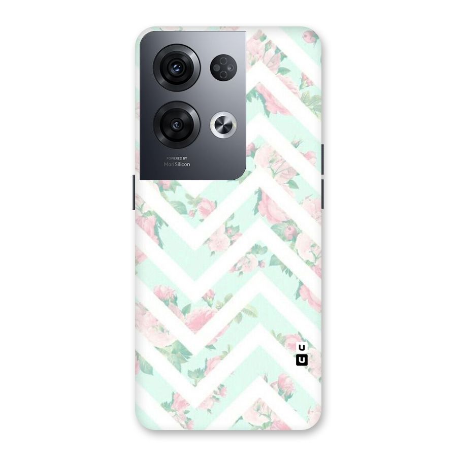 Pastel Floral Zig Zag Back Case for Oppo Reno8 Pro 5G