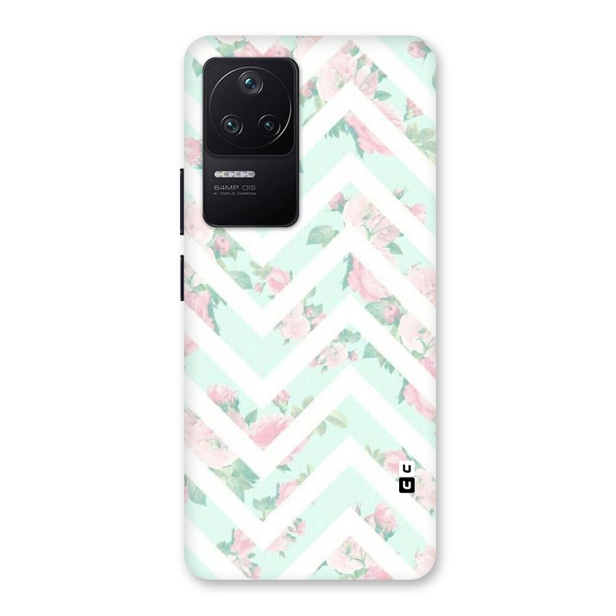 Pastel Floral Zig Zag Back Case for Poco F4 5G