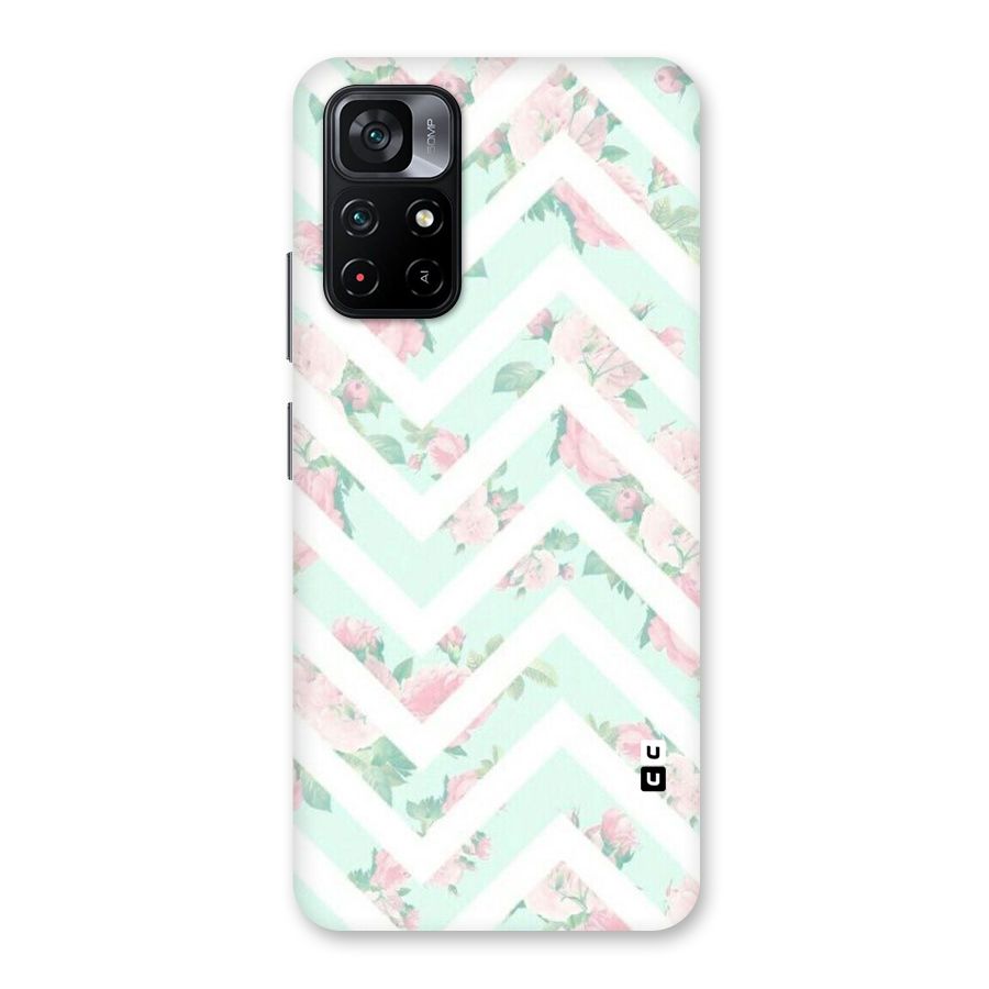 Pastel Floral Zig Zag Back Case for Poco M4 Pro 5G