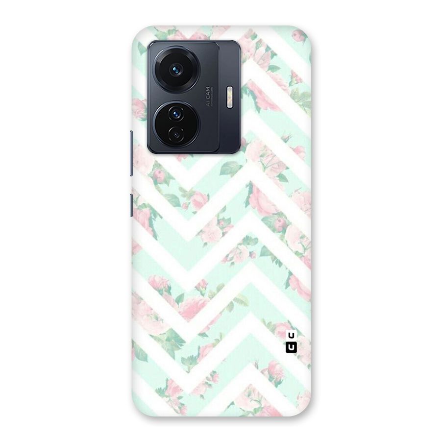 Pastel Floral Zig Zag Back Case for Vivo T1 Pro