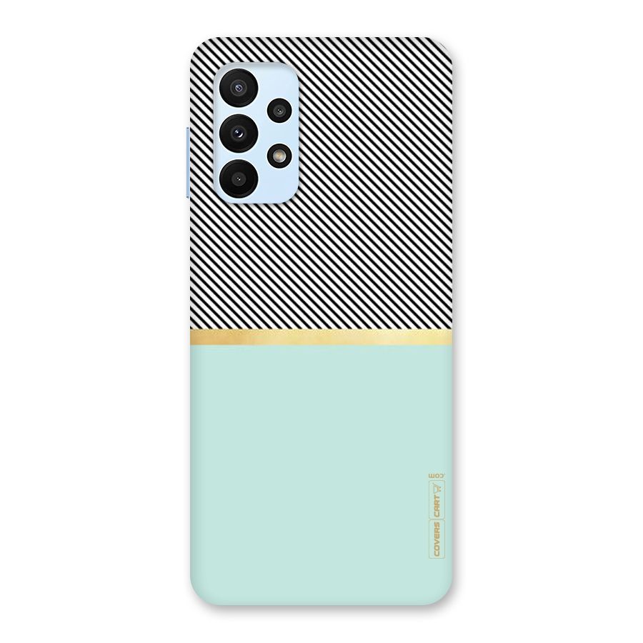 Pastel Green Base Stripes Back Case for Galaxy A23