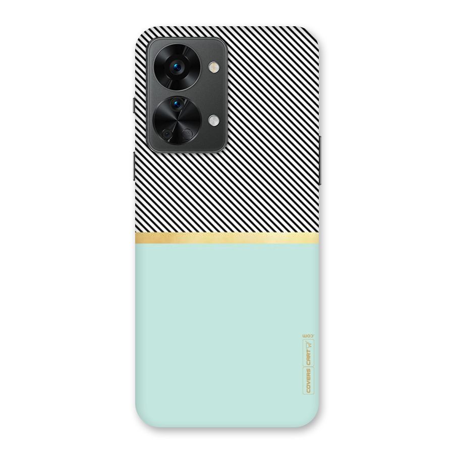 Pastel Green Base Stripes Back Case for OnePlus Nord 2T