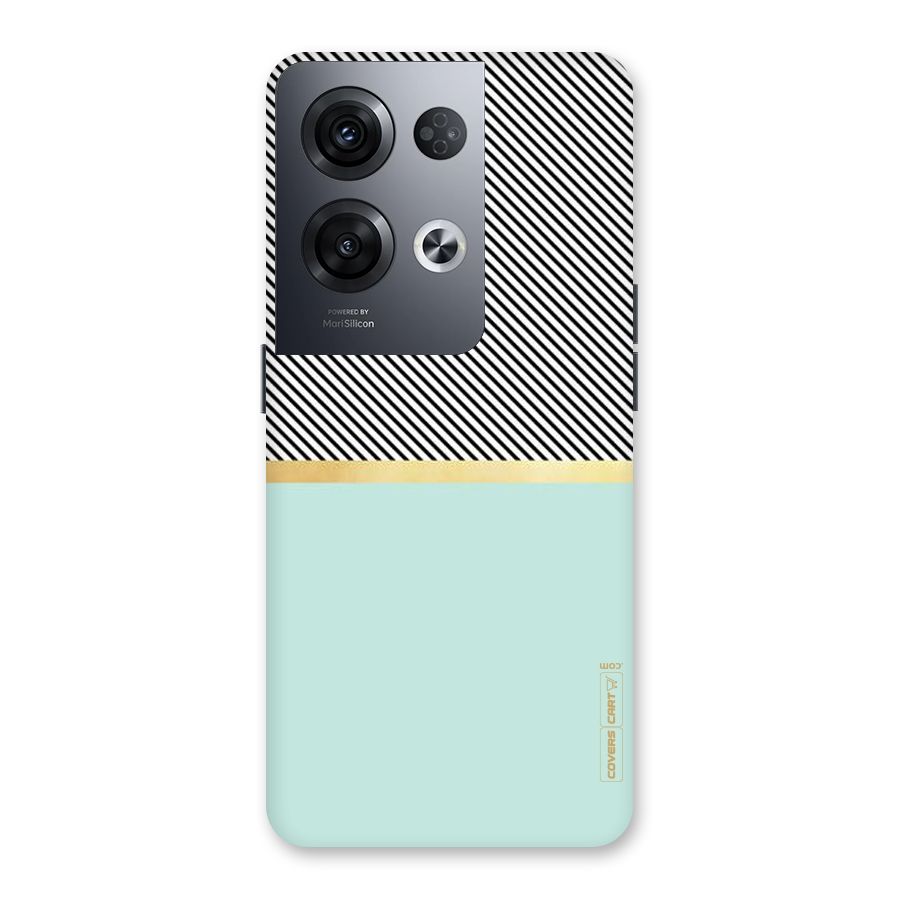 Pastel Green Base Stripes Back Case for Oppo Reno8 Pro 5G