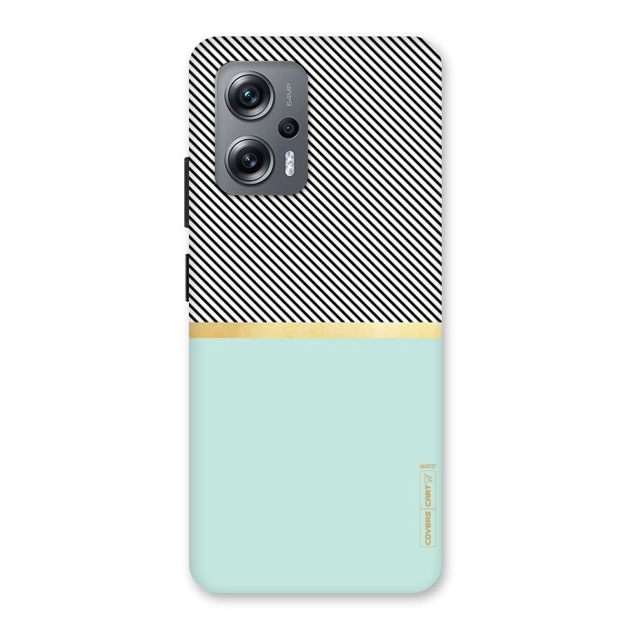 Pastel Green Base Stripes Back Case for Redmi K50i