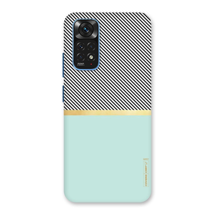 Pastel Green Base Stripes Back Case for Redmi Note 11S