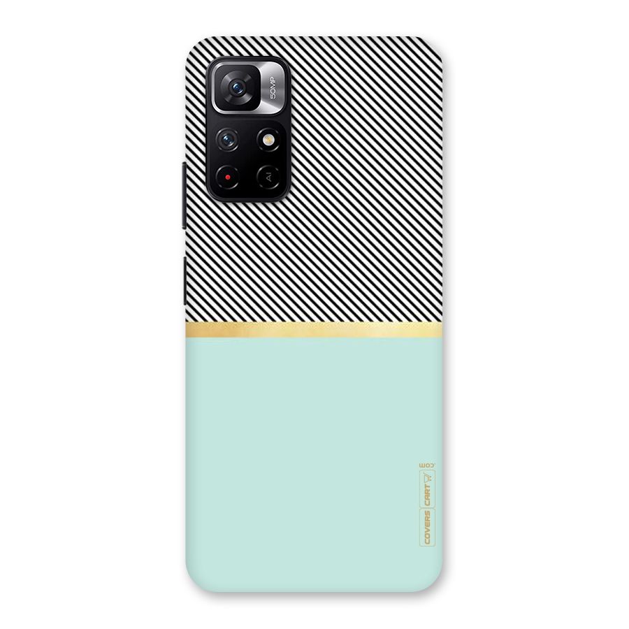 Pastel Green Base Stripes Back Case for Redmi Note 11T 5G