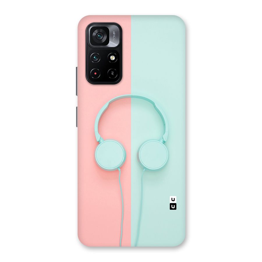 Pastel Headphones Back Case for Poco M4 Pro 5G