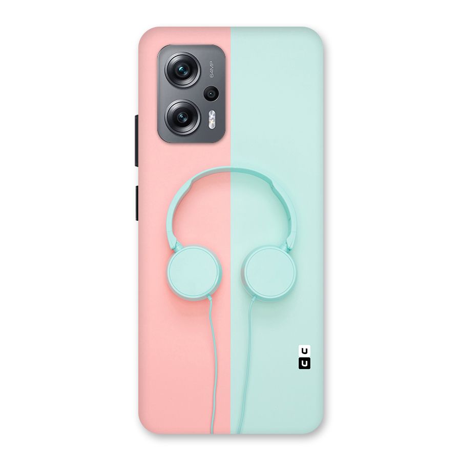 Pastel Headphones Back Case for Redmi K50i