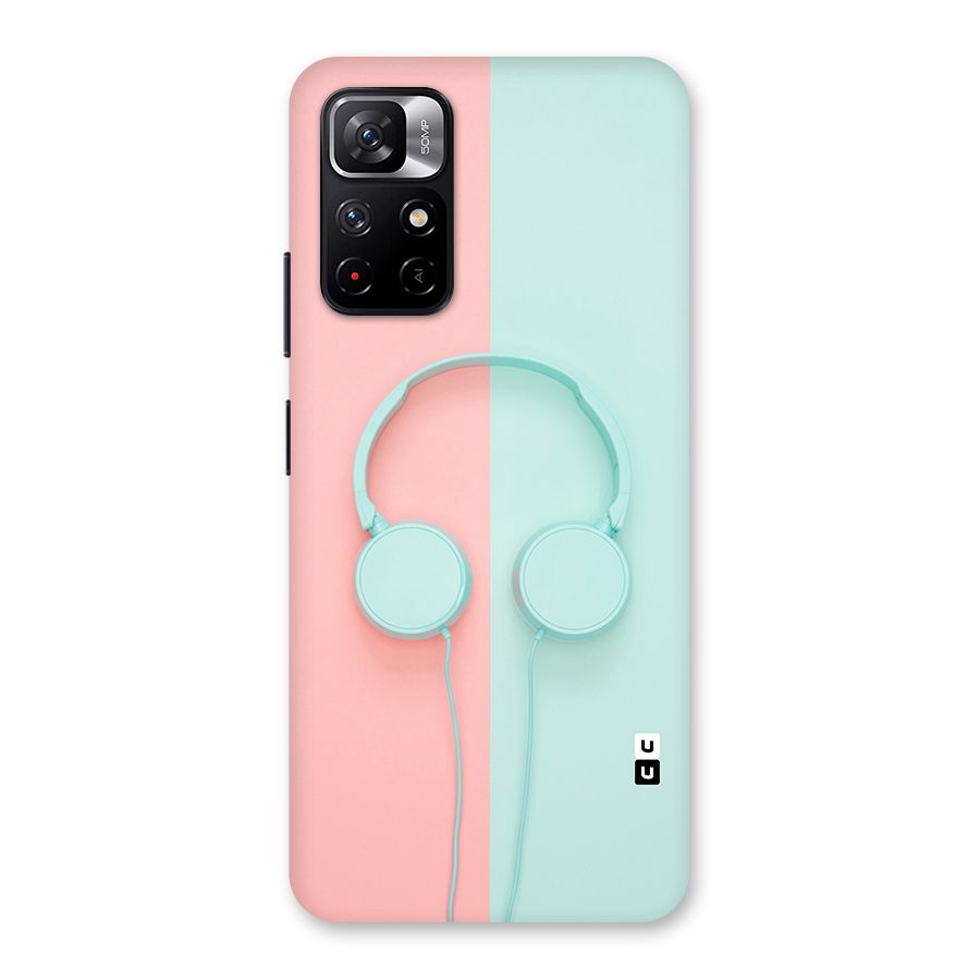Pastel Headphones Back Case for Redmi Note 11T 5G