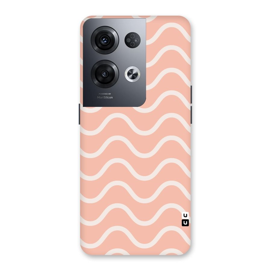 Pastel Peach Waves Back Case for Oppo Reno8 Pro 5G