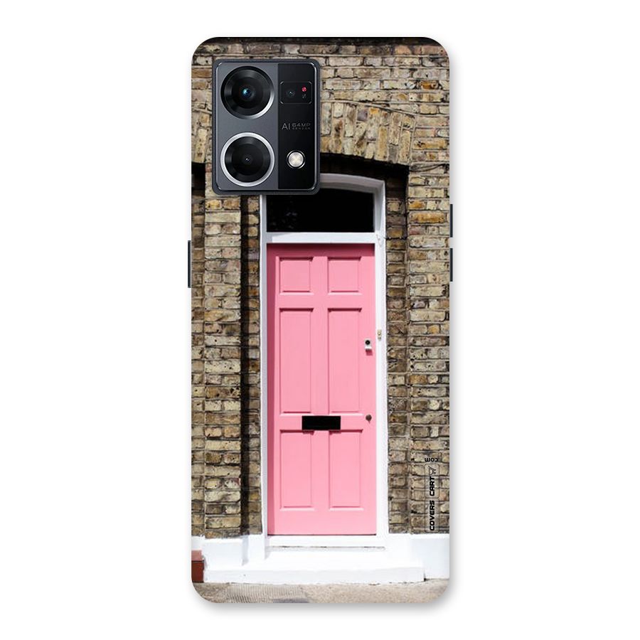Pastel Pink Door Glass Back Case for Oppo F21 Pro 5G