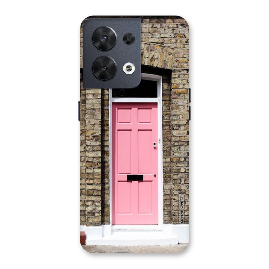 Pastel Pink Door Back Case for Oppo Reno8 5G