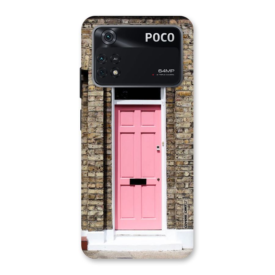 Pastel Pink Door Back Case for Poco M4 Pro 4G