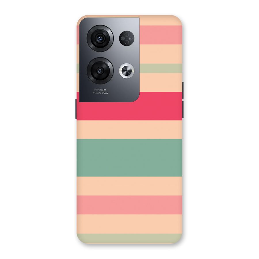 Pastel Stripes Vintage Back Case for Oppo Reno8 Pro 5G