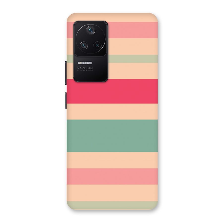 Pastel Stripes Vintage Back Case for Poco F4 5G