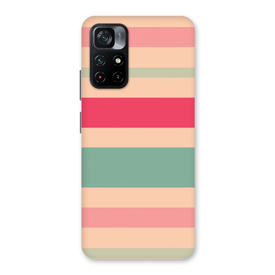Pastel Stripes Vintage Back Case for Poco M4 Pro 5G
