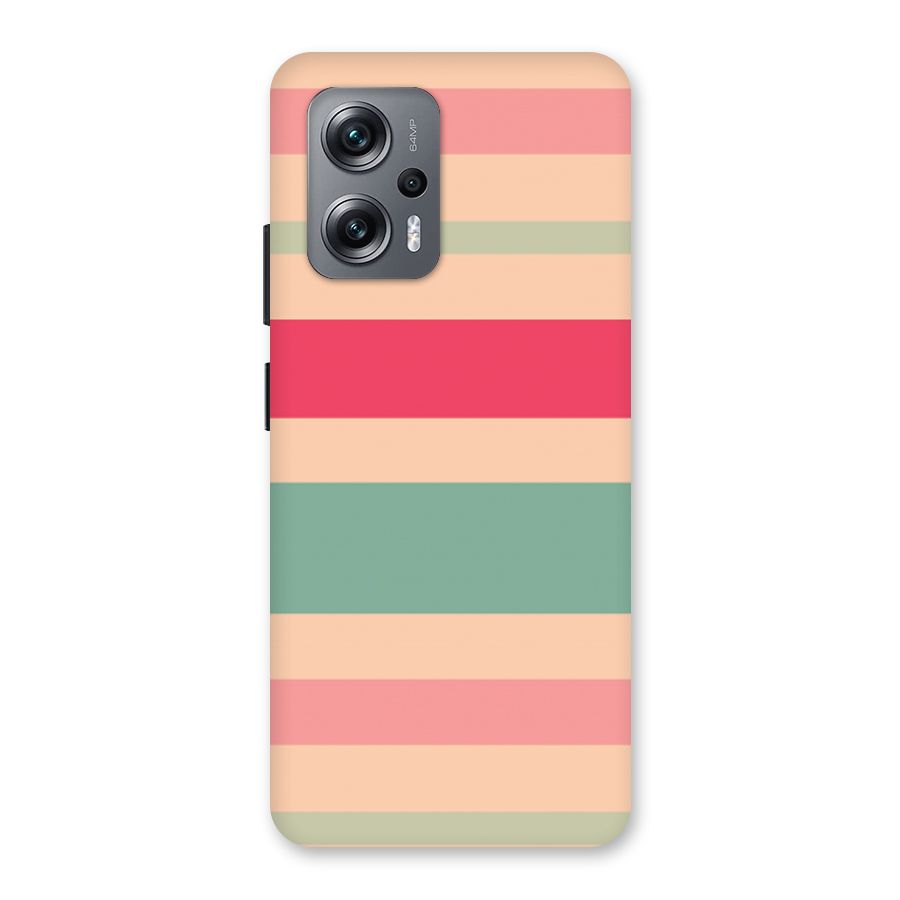 Pastel Stripes Vintage Back Case for Redmi K50i