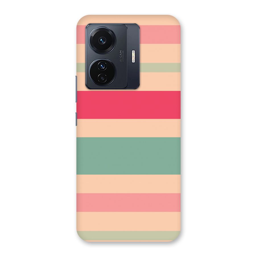Pastel Stripes Vintage Back Case for Vivo T1 Pro