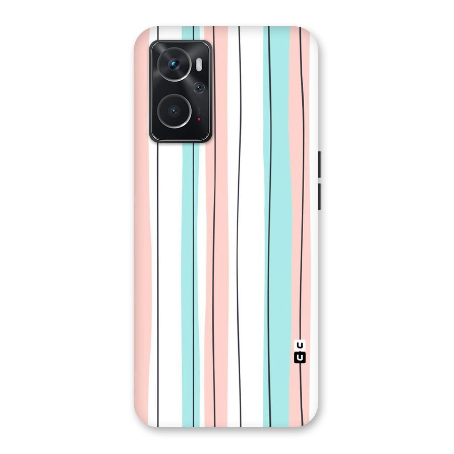 Pastel Tri Stripes Back Case for Oppo K10 4G