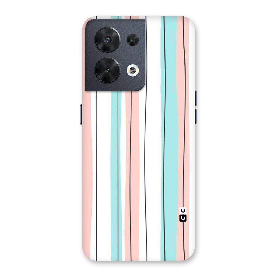 Pastel Tri Stripes Back Case for Oppo Reno8 5G