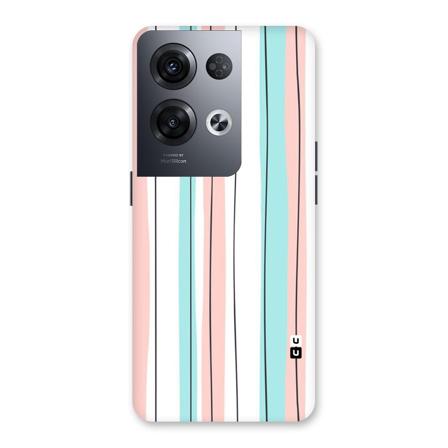 Pastel Tri Stripes Back Case for Oppo Reno8 Pro 5G
