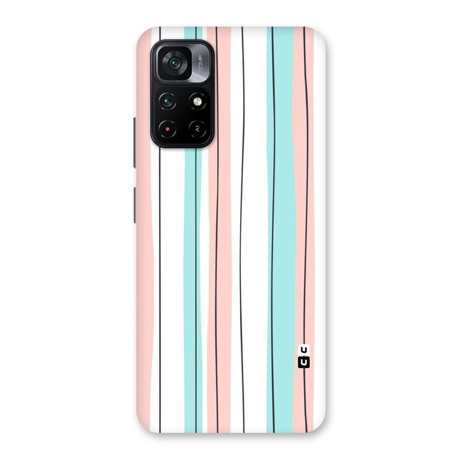 Pastel Tri Stripes Back Case for Poco M4 Pro 5G