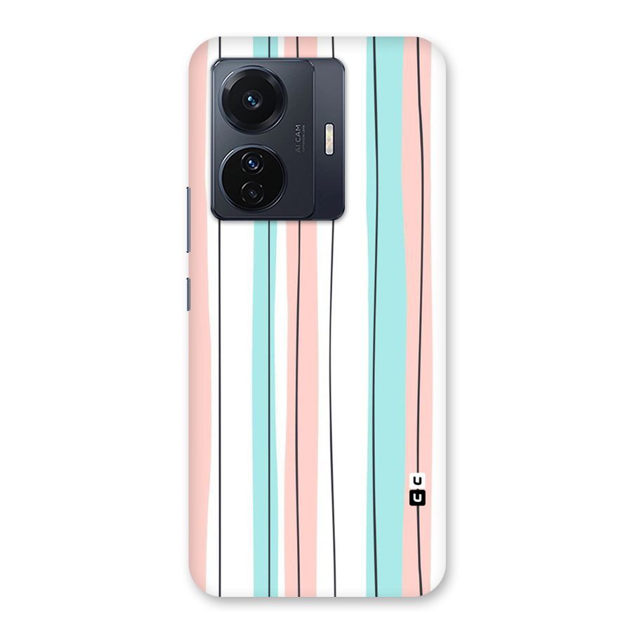 Pastel Tri Stripes Back Case for Vivo T1 Pro